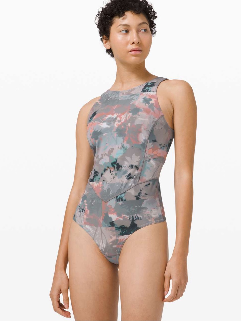 🌸Lululemon Align Bodysuit Untamed Nature Multi Nulu 6 EUC Activewear Yoga Soft